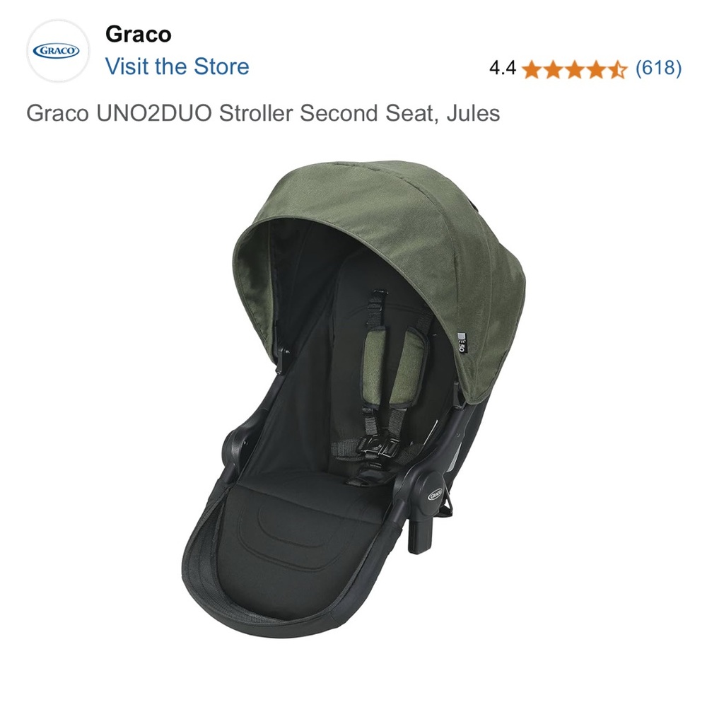 Graco UNO2DUO Second Seat - Green jules